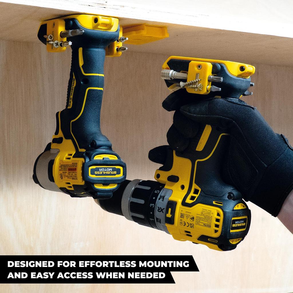 Stealth Mount Tool Mount for DeWalt XR (4-Pack) Yellow TM-DW18-YLW-4