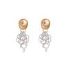 French Retro Gold & Silver Tassel Pearl Earrings: Elegant & Exquisite Lady Style