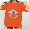 Women's Casual Short Sleeve T Shirt Crew Neck Loose Fit Printed Letter Graphic Tee Top for Everyday Wear