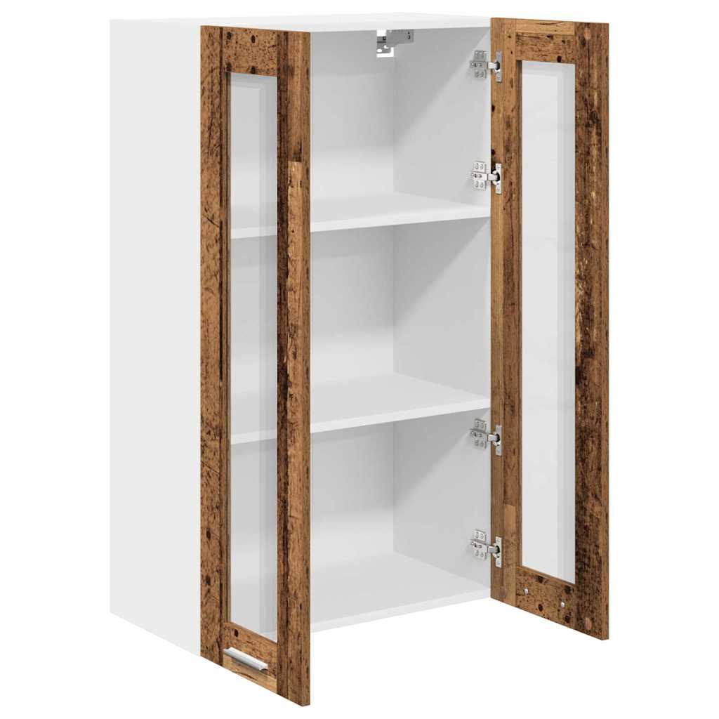 Hanging Cabinet with Door Rustic Wood Finish 60 X 31 X 100 Cm Engineered Wood