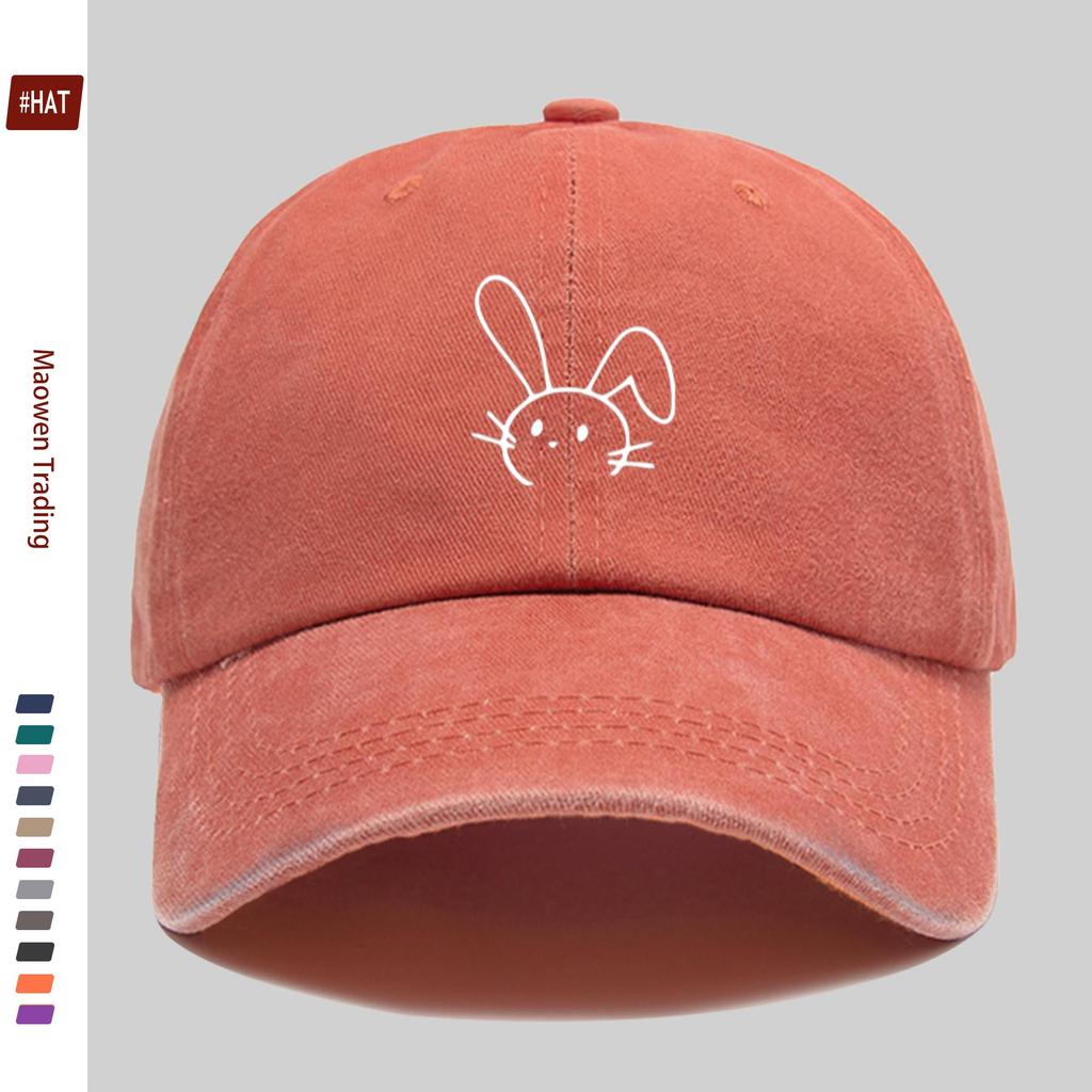 Pc Cute Rabbit Pattern Printed Baseball Cap Casual Design Decorative Hat for Pet Lovers Comfortable and Lightweight Sun Hat W