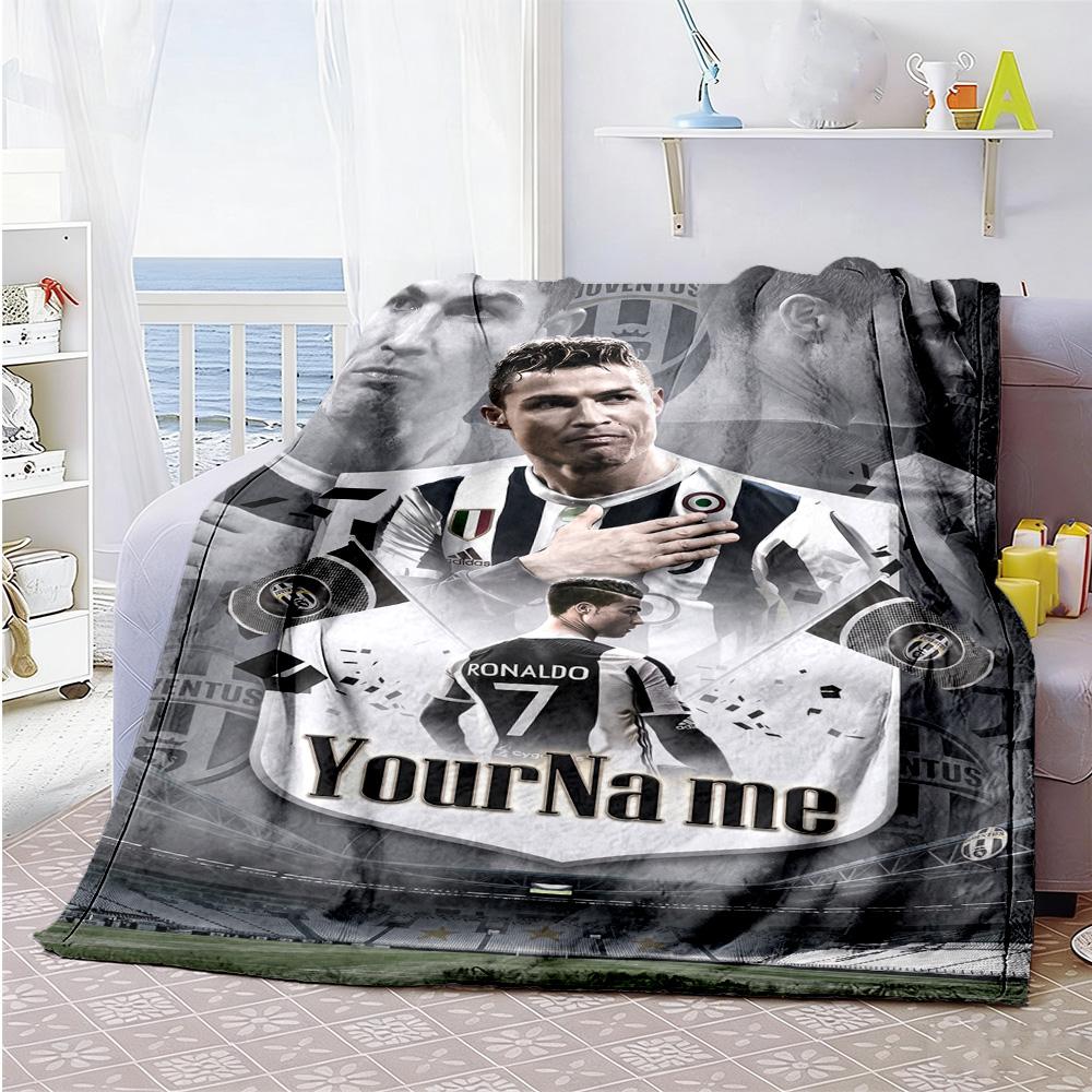 Juventus Personalized Name Blanket Gift Customizable Blanket Soft Warm Cozy Perfect for Livingroom Seaside Couch Office Chair Four Seasons Universal