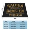 Guantoni da Boxe Rocky Balboa 1947 Coperta Pile Morbida Plaid per Esterno Viaggio Letto Tappeto