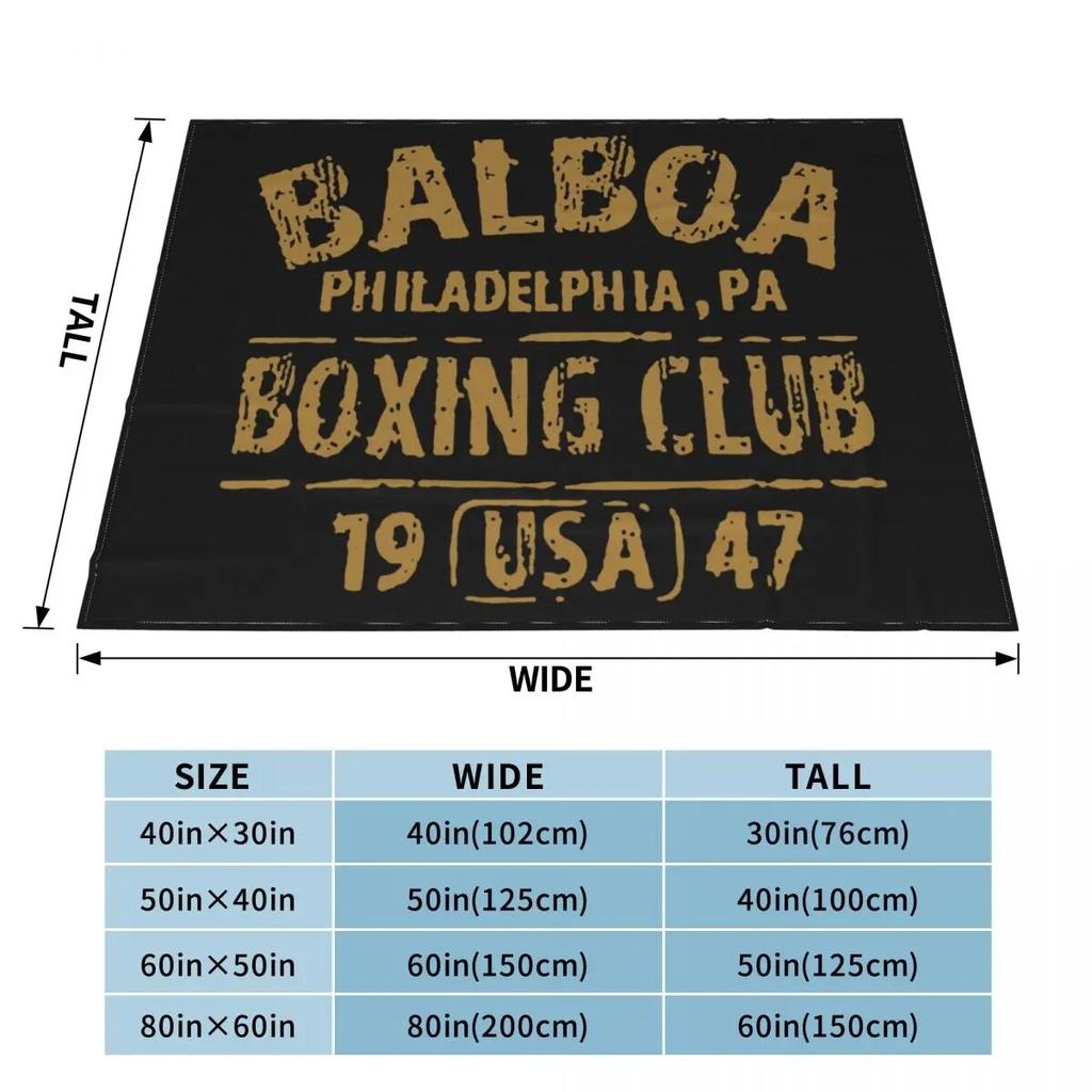 Guantoni da Boxe Rocky Balboa 1947 Coperta Pile Morbida Plaid per Esterno Viaggio Letto Tappeto
