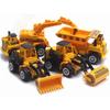 4Pcs 1/64 Scale High Simulation Type of Engineering Car Digging Sample, 4 Original Toy Package Delivery