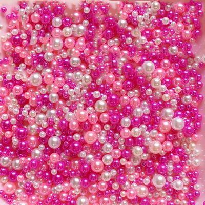 Home Party Supplies Approg/lot No Hole ABS 500pcs Scrapbooking Decor Mixed Size Pearl Loose Handmade Sewing Accessories Round Beads DIY Craft Gifts