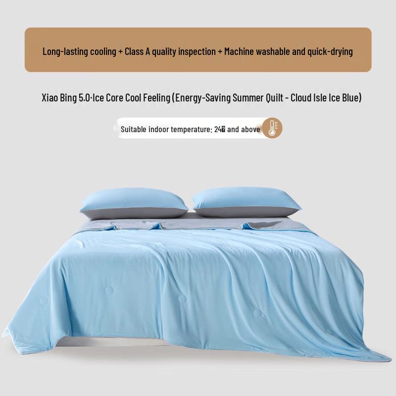 OLOEY Cooling Ice Silk Summer Comforter 3-Piece Set