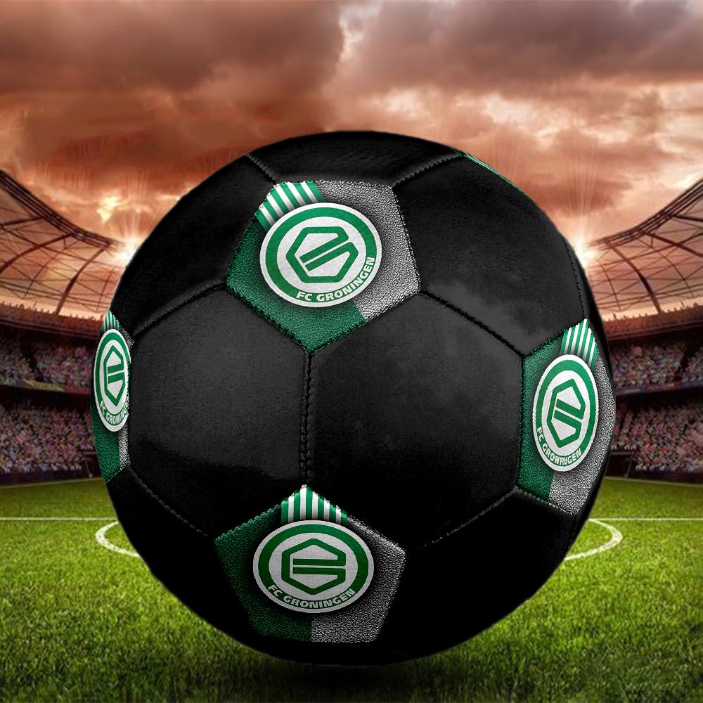 Groningen FC Soccer Ball, Colorful, Suitable for All Ages, Machine-stitched, PVC Material, Competition Grade, Durable and High Bounce
