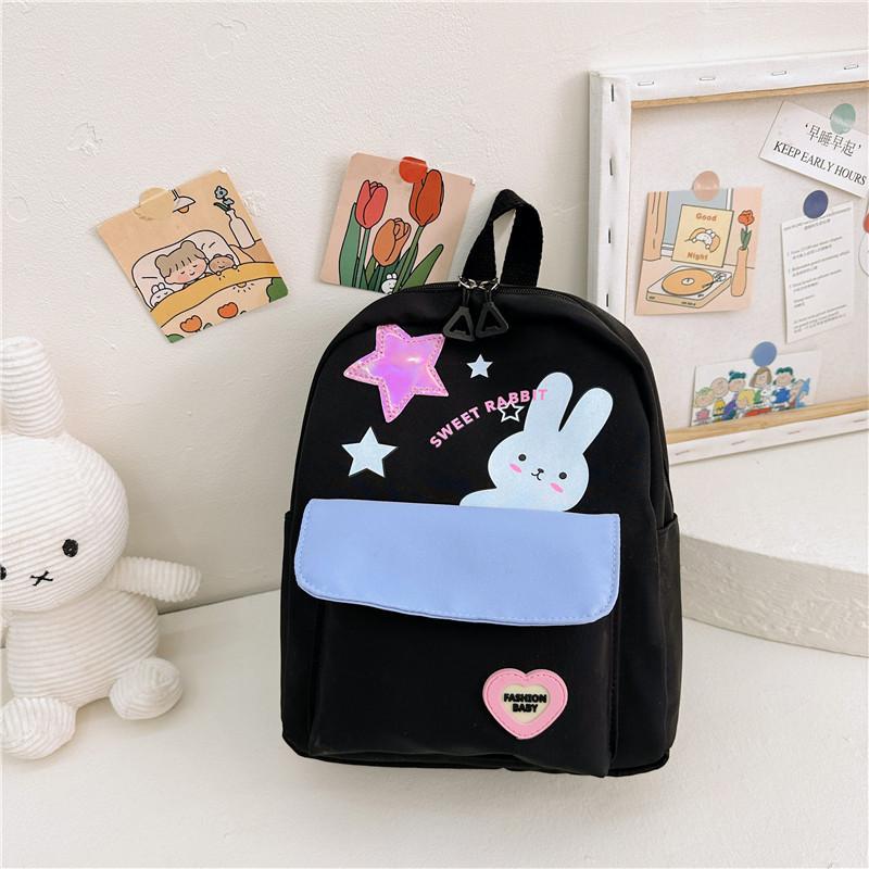 Cute Rabbit Childrens School Bag Animal Design Nylon Toddler Backpack