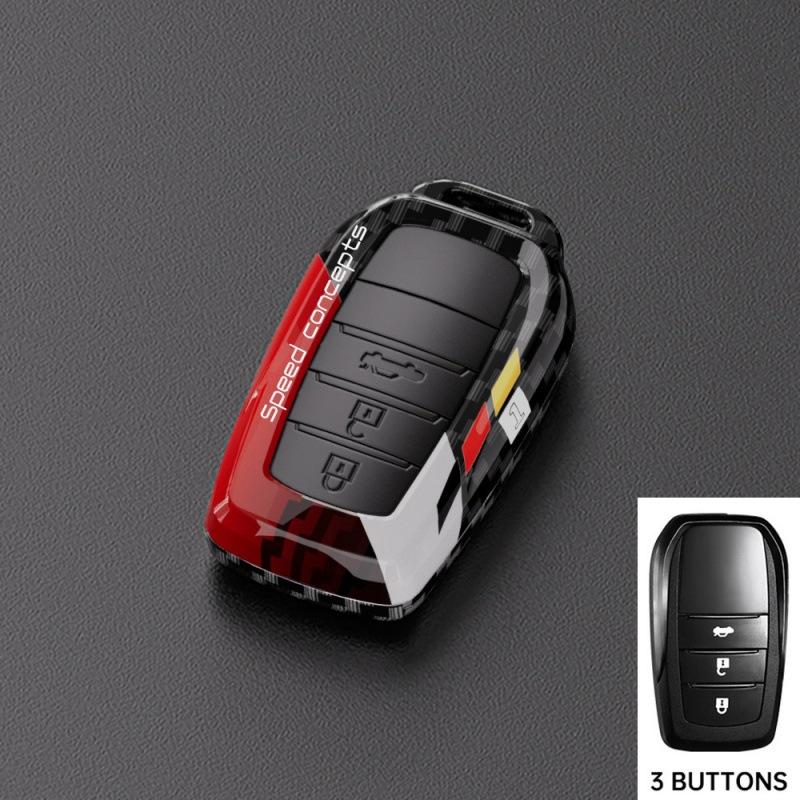 For Toyota Key Sets Corolla CHR Highlander Leiling Shell Buckle, Camry RAV4 Coated Carbon Fiber
