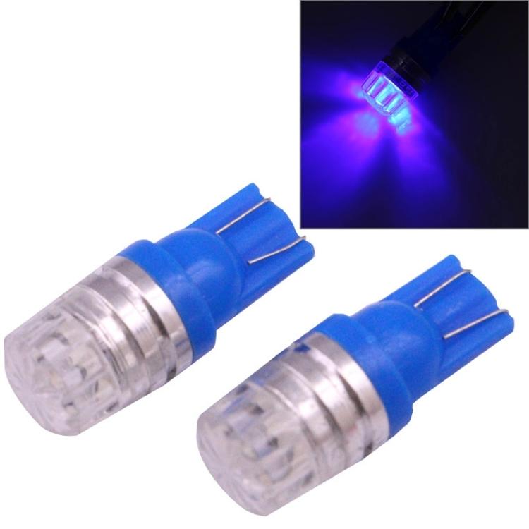 2 PCS T10 1.5W 60LM 1 LED Blue COB LED Brake Light for Vehicles, DC12V