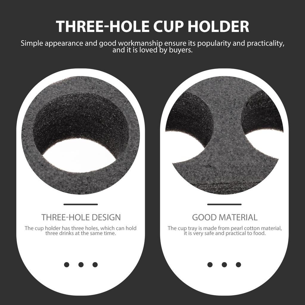 2Pcs Cup Fixing Holder Pearl Cotton Material Takeout Cup Tray Multi-Hole Beverage Carrier Coffee Milk Tea Packing Tray Outdoor