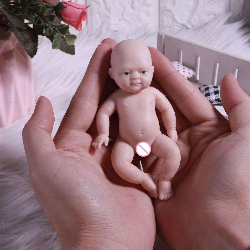 4.33in Unpainted/Uncompleted for Doll Toy Reborn Detailed Paint Baby Room Decoration Eco-friendly Real Life Baby for Dol
