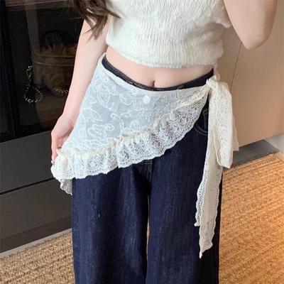 Sommer Spitzen Bandana Schal Koreanischer Stil Dreieckstuch, Boho Hüftgürtel für Mädchen, Ländliche Fotoshooting Accessoires