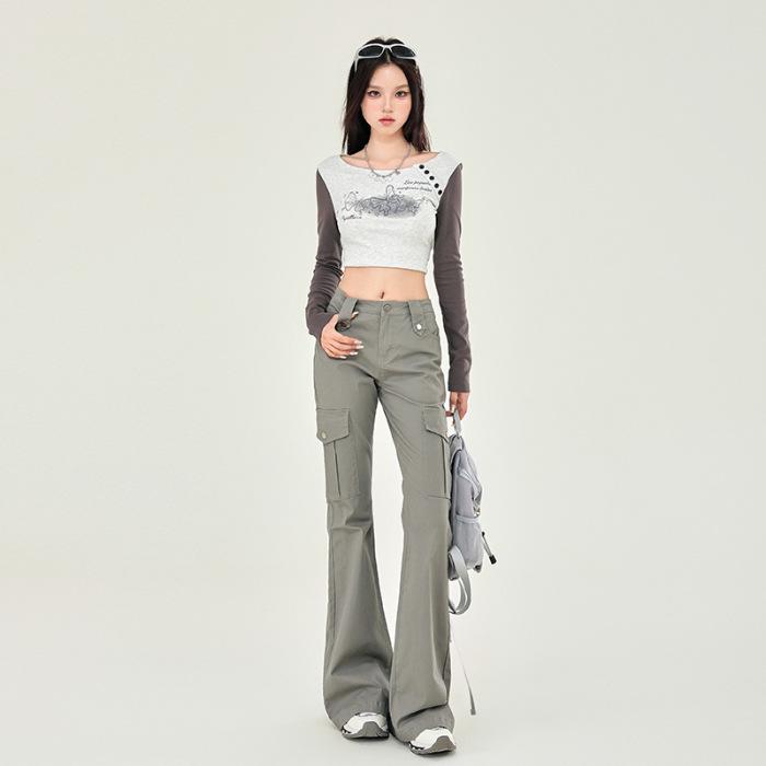 2024 Autumn Women's Flared Elastic Slim-Fit Overalls - Trendy All-Match Fashion