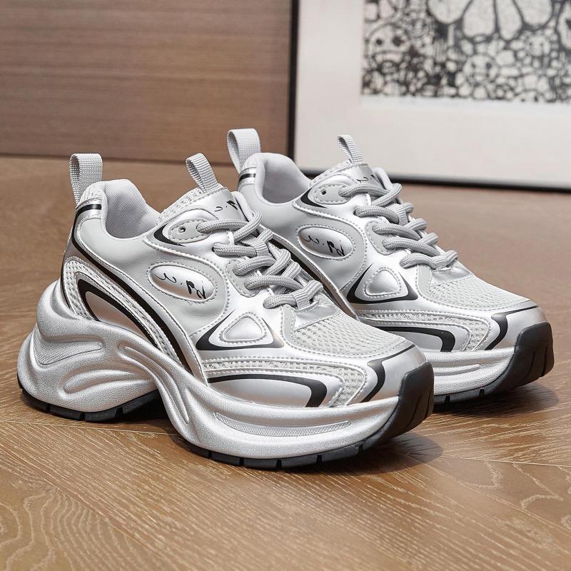 Spring Summer Shoes Women Fashion Sneakers Breathable Mesh Shoes Height Increasing 7cm Brand Ladies Sneakers