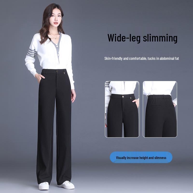 Damen Anzughose mit fließendem Schnitt und geradem Bein, Frühjahr/Herbst 2026: Locker, Schlankmachend, High-Waist, Elegant, Schmal-Weiter Bein, Lässiger Stil.
