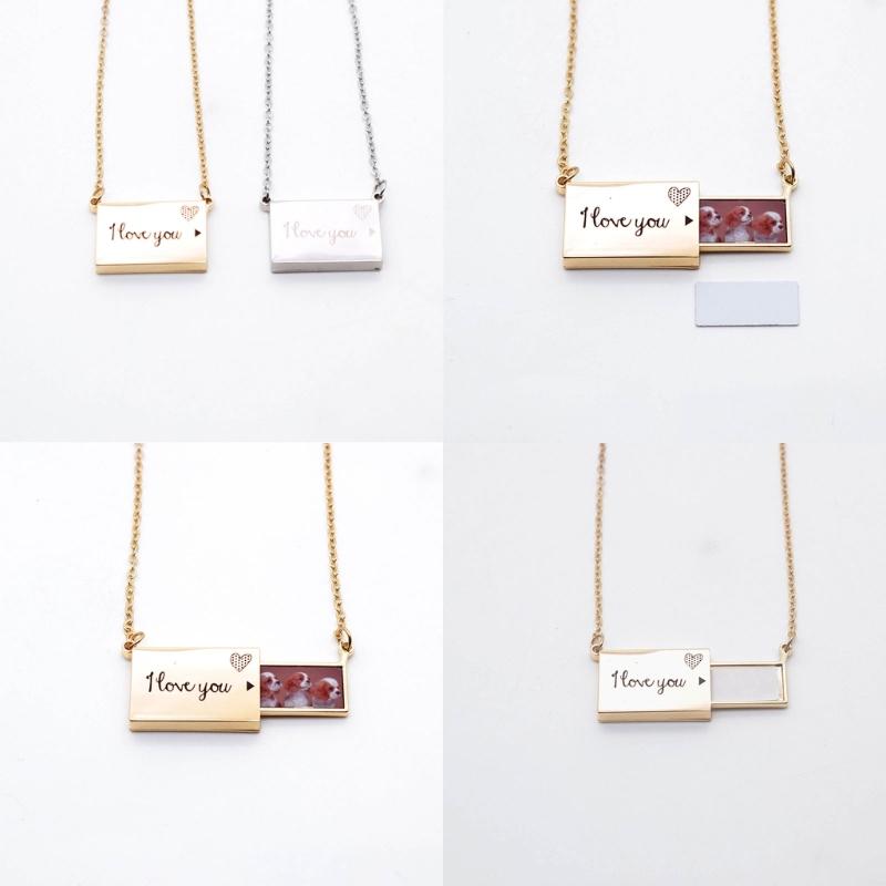 Sublimation Necklace Storage Drawer Necklace Unique Style Chain Necklace Pendant Necklace Alloy Material for Daily Party
