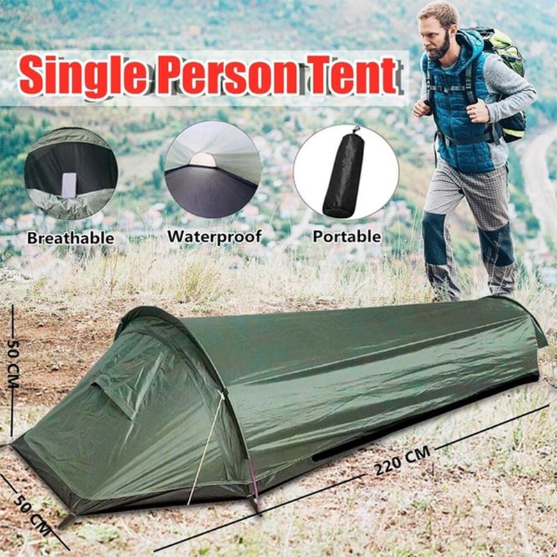 Single Person Camping Tent Portable Backpack Tent Portable Waterproof Tent Camping Hiking