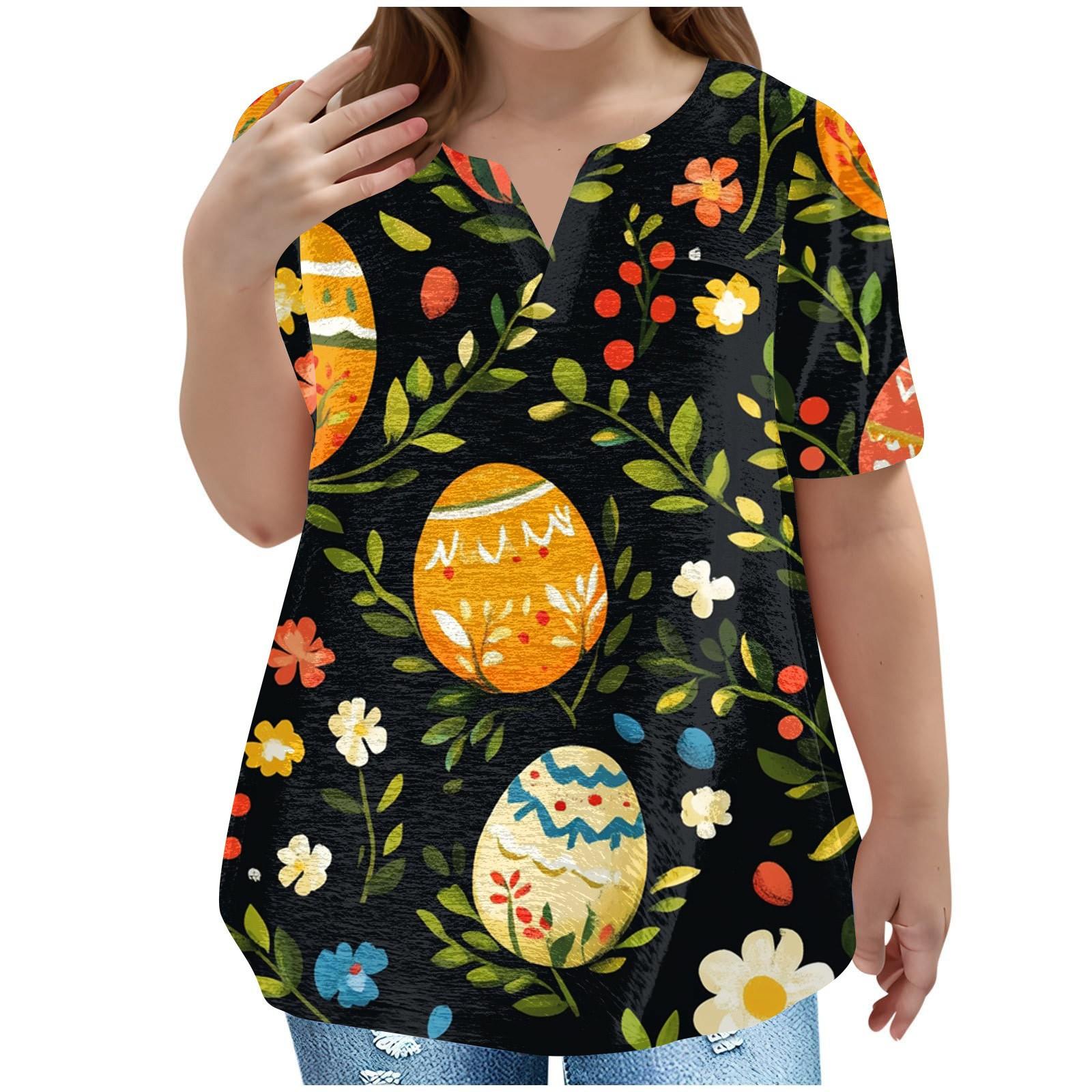 

Children s Easter T-shirt Casual fashion V-neck short-sleeved pocket top 160 шафрановий