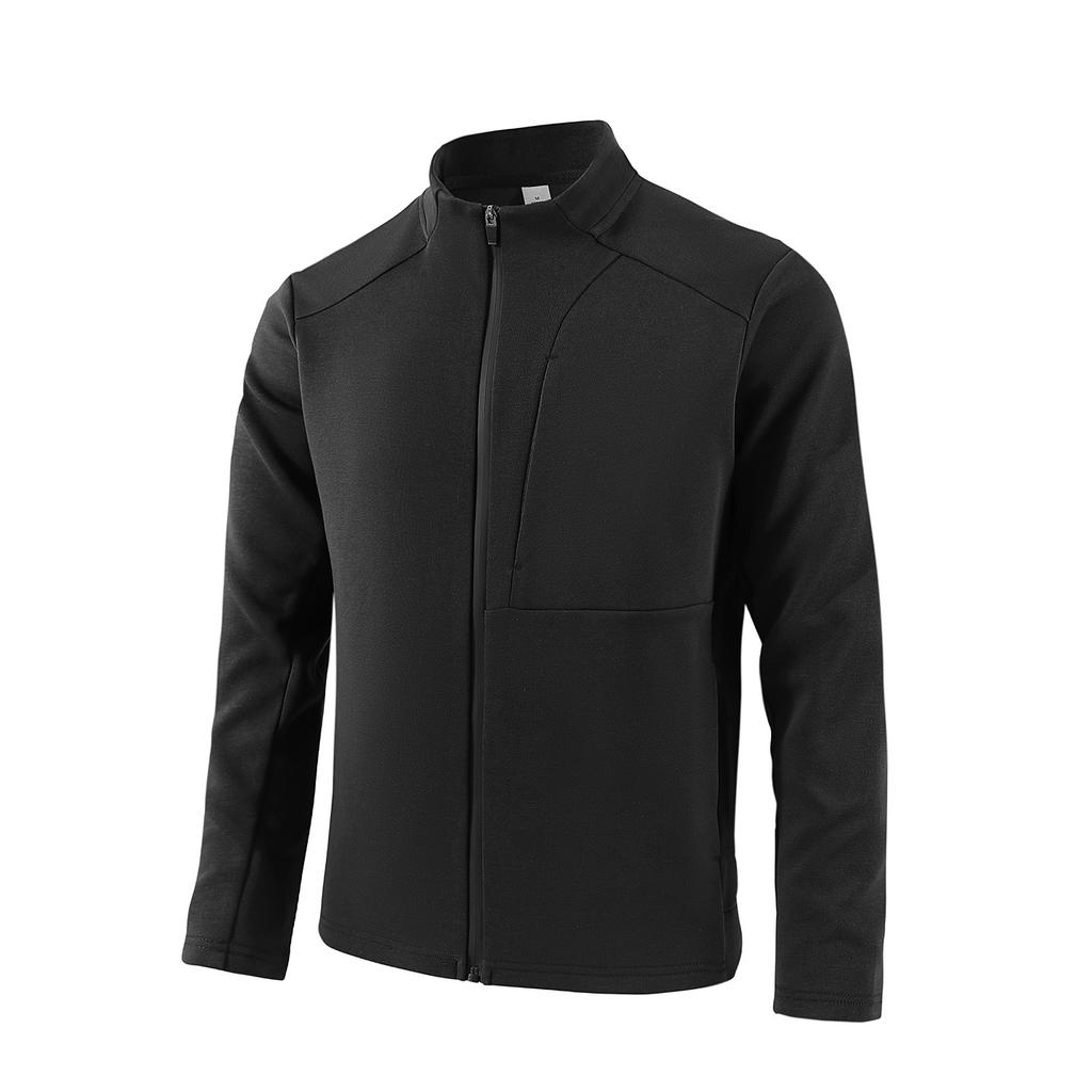 Men Stand Collar Cardigan Hoodie Autumn Winter New Style Business Casual Zip Jacket Outdoor Sports Jacket