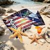 Custom Name Personalized football team Print Beach Towel, for Trip Camping Beach Party Home Decor, Birthday Gift for Family & Friends