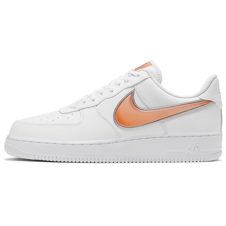 New Nike Air Force 1 Low Oversized Swoosh White Orange Peel AO2441-102