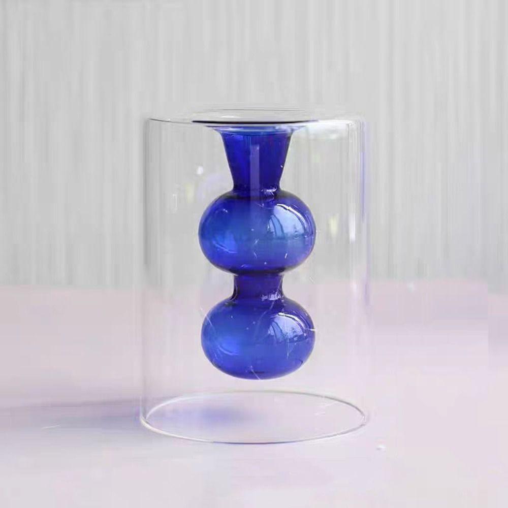 Minimalism Double-layer Flower Vase Creative Aromatherapy Diffuser Bottle Wedding Decor