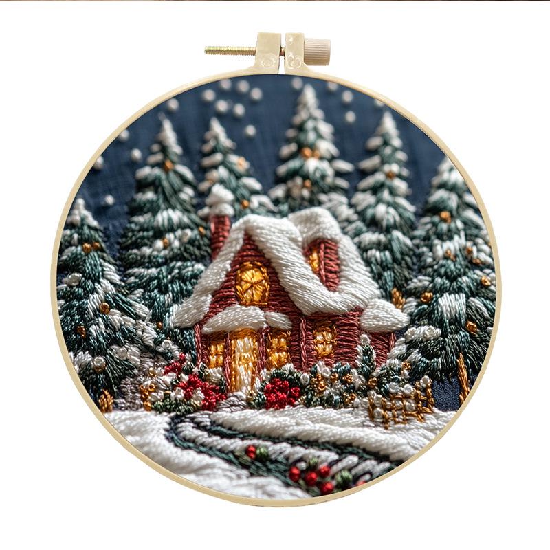 Cross-Border Embroidery DIY Kit: Creative Handmade Fabric and Thread for English Practice