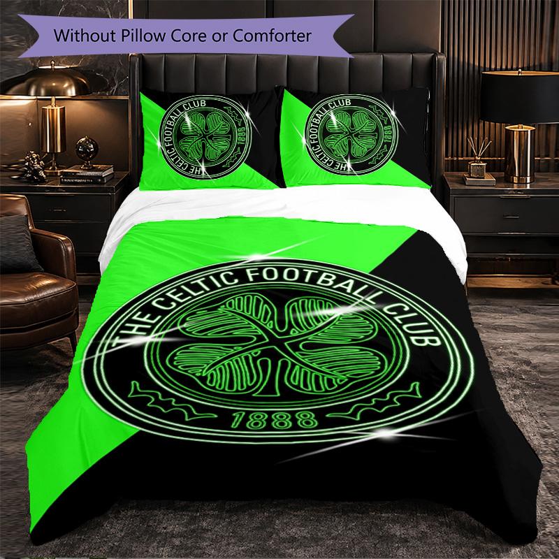 Biancheria da Letto a Tema Celtic FC Set 3 Pezzi Copripiumino Biancheria da Letto Decorativa Per Camera Adolescenti Decorazione Casa