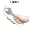 High-carbon Steel Forged Chrome-Plated Flexible Adjustable Wrench - Adjustable Wrenches with Heat Treated