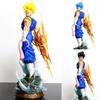 40cm/15.75inch Dragon Ball Z Vegetto Figure 3 Heads Replace Super Saiyan Action Figure Gk Statue Collection Model Toys Gifts