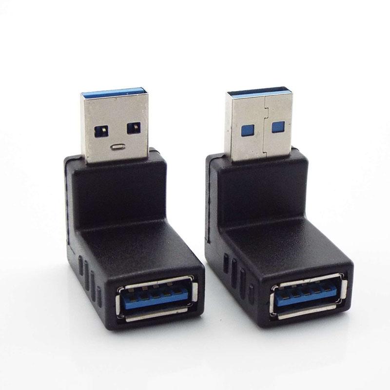 90 Angle Usb 3.0 Type A Male To Female M/F Adapter Connector Converter Extender Plug For Laptop Pc Left/Right/Up/Down