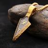 Men's Stainless Steel Ankh Cross Spearhead Pendant Necklaces Fashion Vintage Eye of Horus Necklace Punk Amulet Jewelry Wholesale