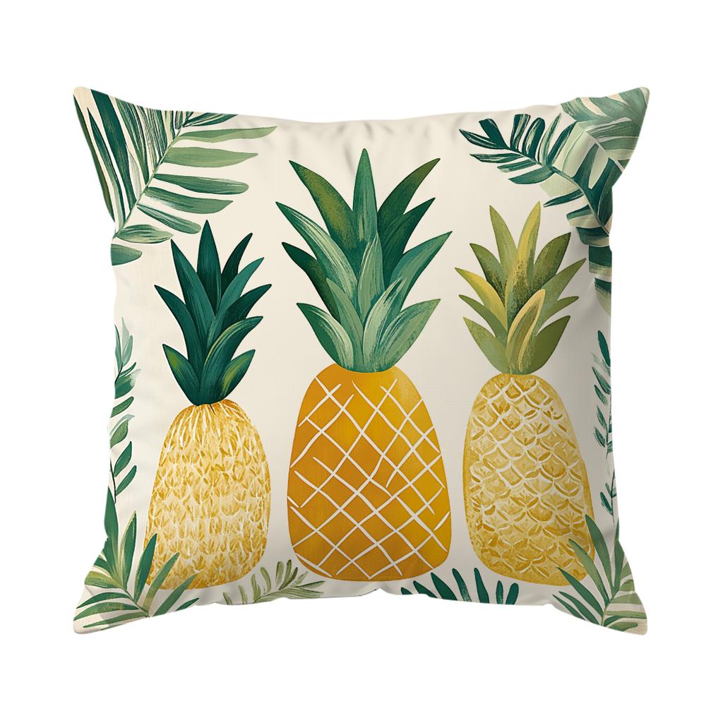Pcs Hot Fruit Leaves Singlesided Printed Pillowcase Cushion Coversuitable For Living Roombedroomcar Decoration