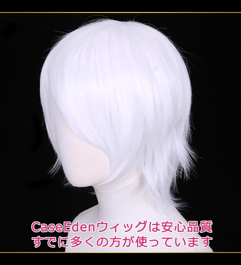 [CaseEden] Cosplay Wig Premium Cool Short Hair Short White Pure White WIG6087