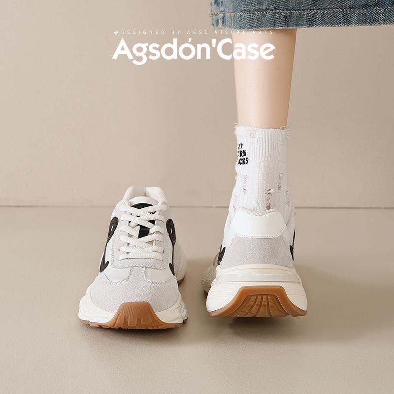 Augustine platform dad shoes women's 2025 new autumn light sports shoes soft-soled casual little white German training shoes