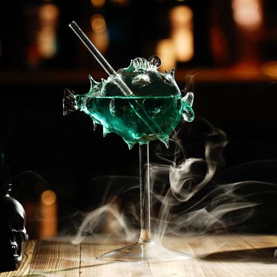 Puffer Fish Cocktail Goblet American Style Bar Personalized Wine Cup Prickly Globefish Molecular Margaret Mixed Drinking Glasses