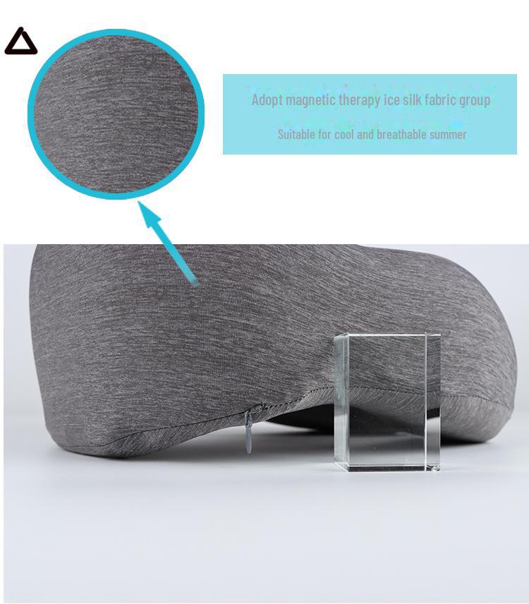 U-Shaped Ice Silk Memory Foam Neck Pillow for Cervical Support and Travel