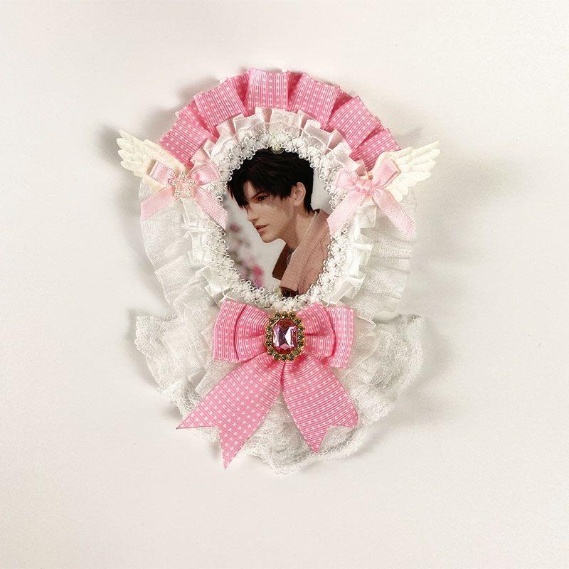 Handmade Bow Lace Photo Frame for 3 Inch Card Kawaii Design Anime Photocard Protector Case Cute Photocard Holder Wholesales 2025