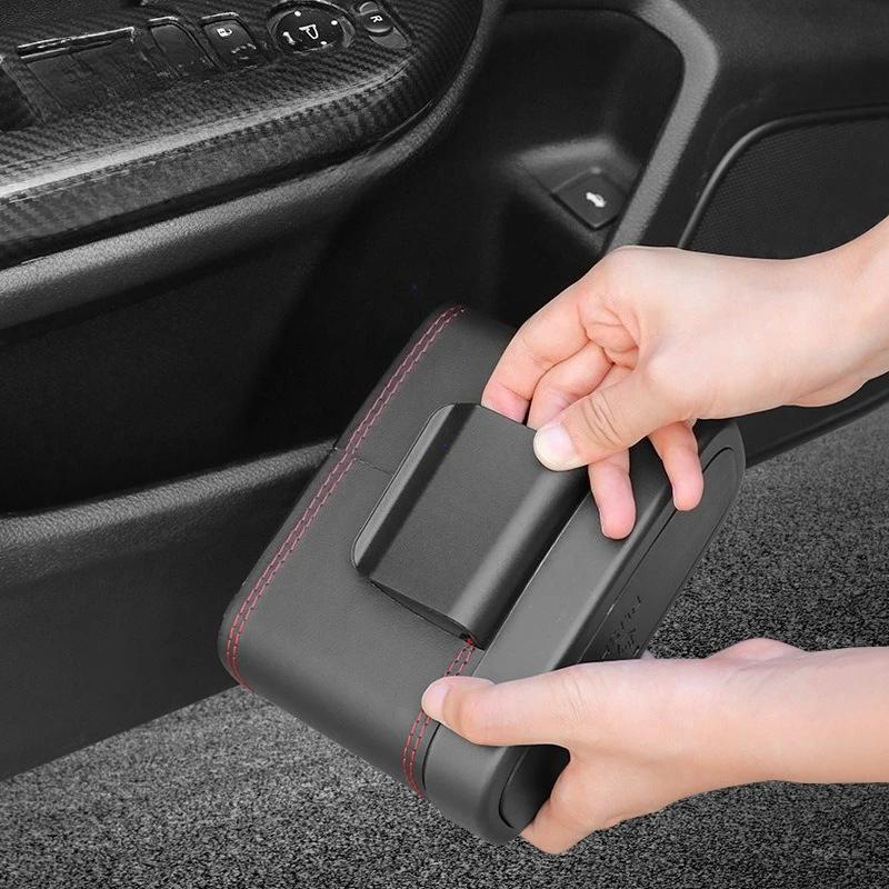 Universal Car Trash Bin Hanging Vehicle Garbage Dust Case Multi-functional Backrest Storage Box Pressing Trash Can Accessories