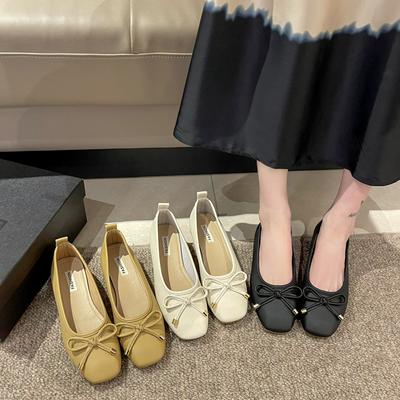Shallow Single Shoes Women's Spring New Square Head Soft-soled Shoes