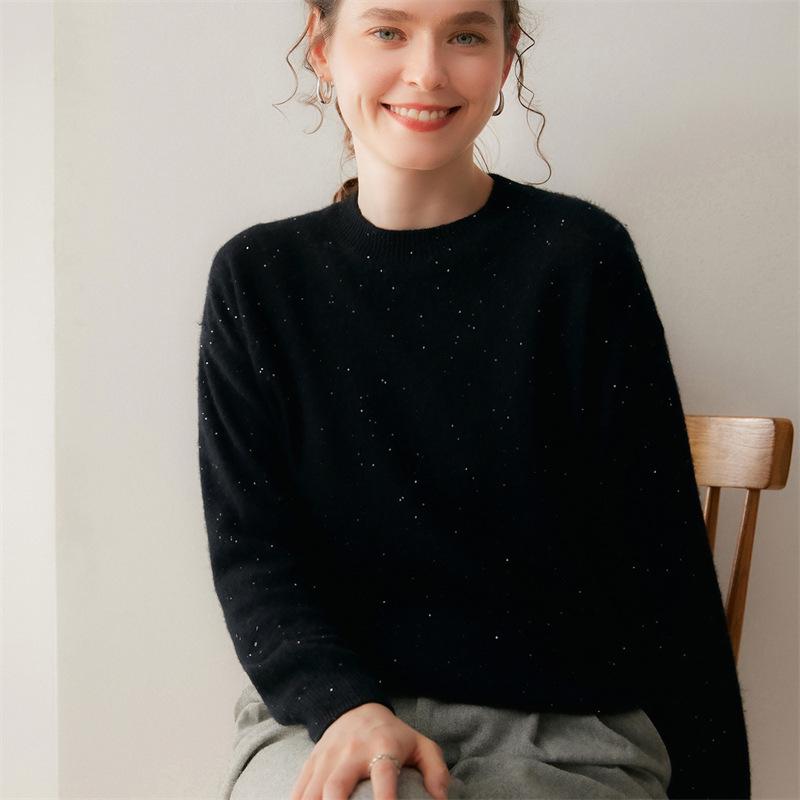 Lekasha Women's Loose Warm Cashmere Pullover Sweater