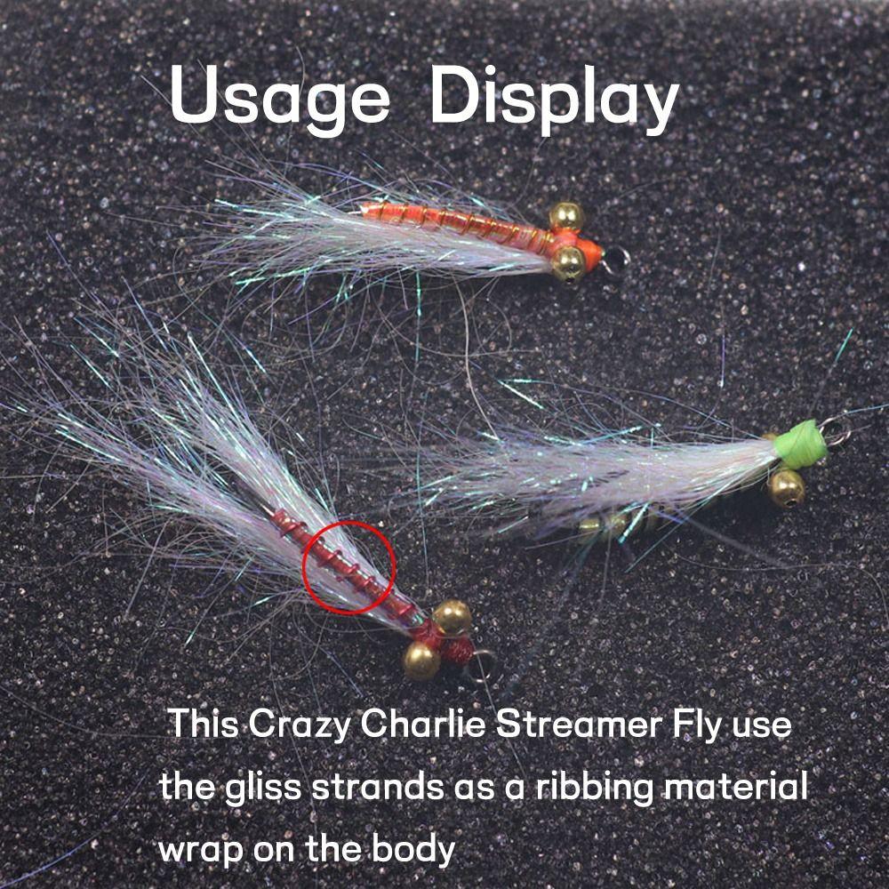 Fish Scale Tying Flash Tinsel Simulates Gliss Glow Strands Corrugated Flash Strands  Jig Hook