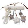 New Hanging Bed Rabbit Baby Hand Bell Safety Seat Plush Toy Multifunctional Plush Toy Stroller Mobile Gifts