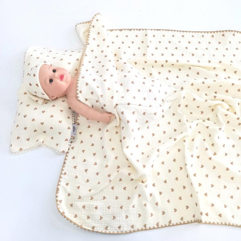 Upgraded Muslin Swaddle Blanket 4-layer Receiving Blanket Swaddle- Wrap for Boys & Girls Baby Essential Birthday Wrap