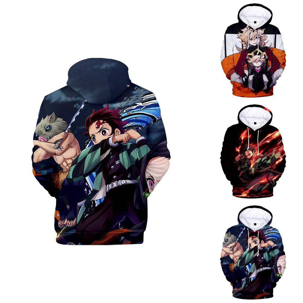 Vibrant Demon Slayer Kimetsu No Yaiba 3d Printed Hoodie Sweatshirt For Casual Wear
