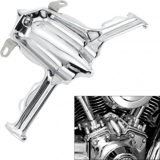 HDBUBALUS Motorcycle Tappet Lifter Block Accent Cover for Harley Twin Cam Street Glide Road King 1999-2017 Chrome