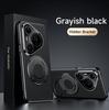 Vegan Leather Magnetic Case For Huawei Pura 80 Ultra Pro+ Plus Cover With Hidden Stand Bracket Thin New Trendying Shell Luxury