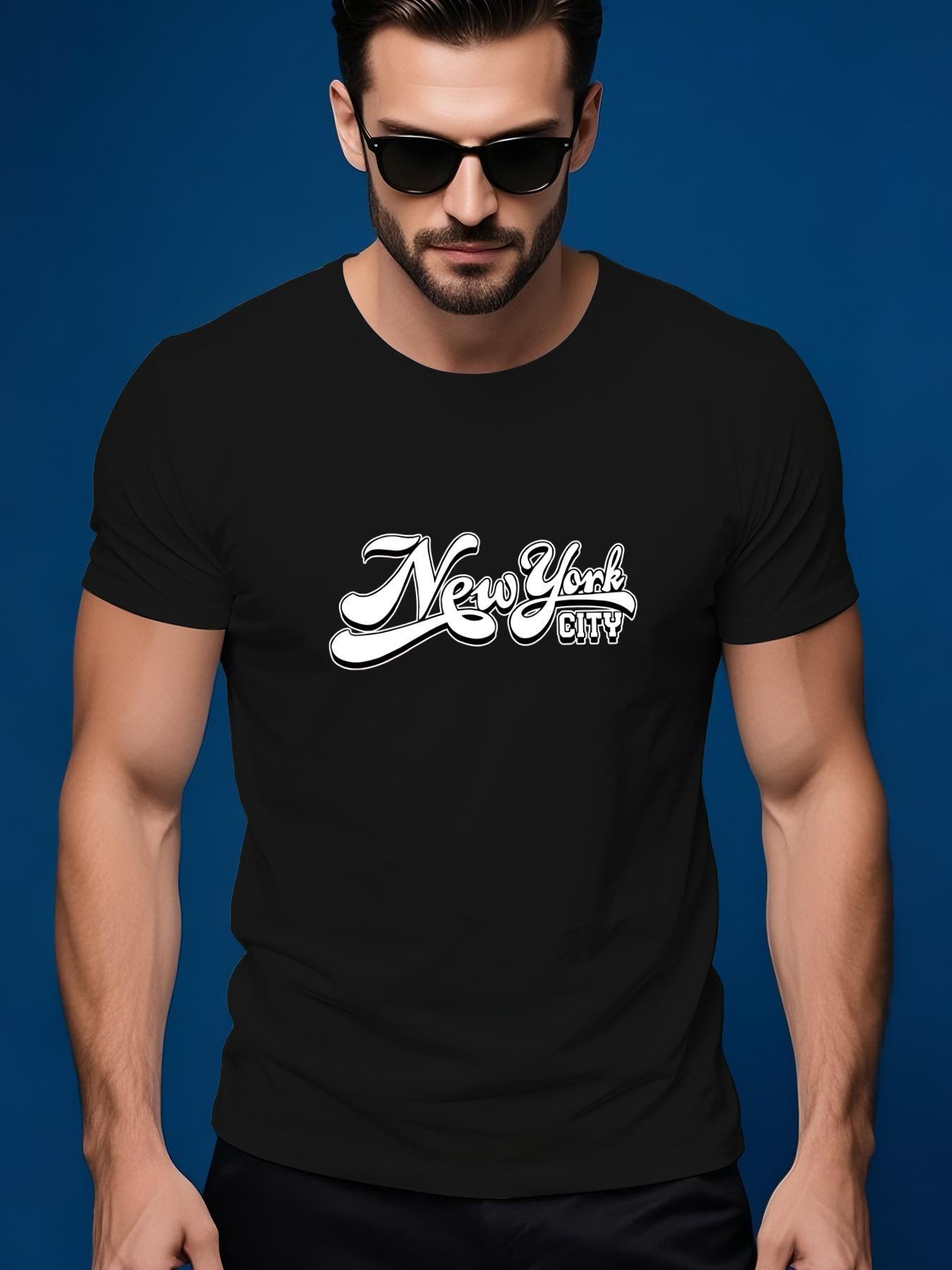 New York City Graphic Tshirt - Casual Summer Crew Neck Sh... S